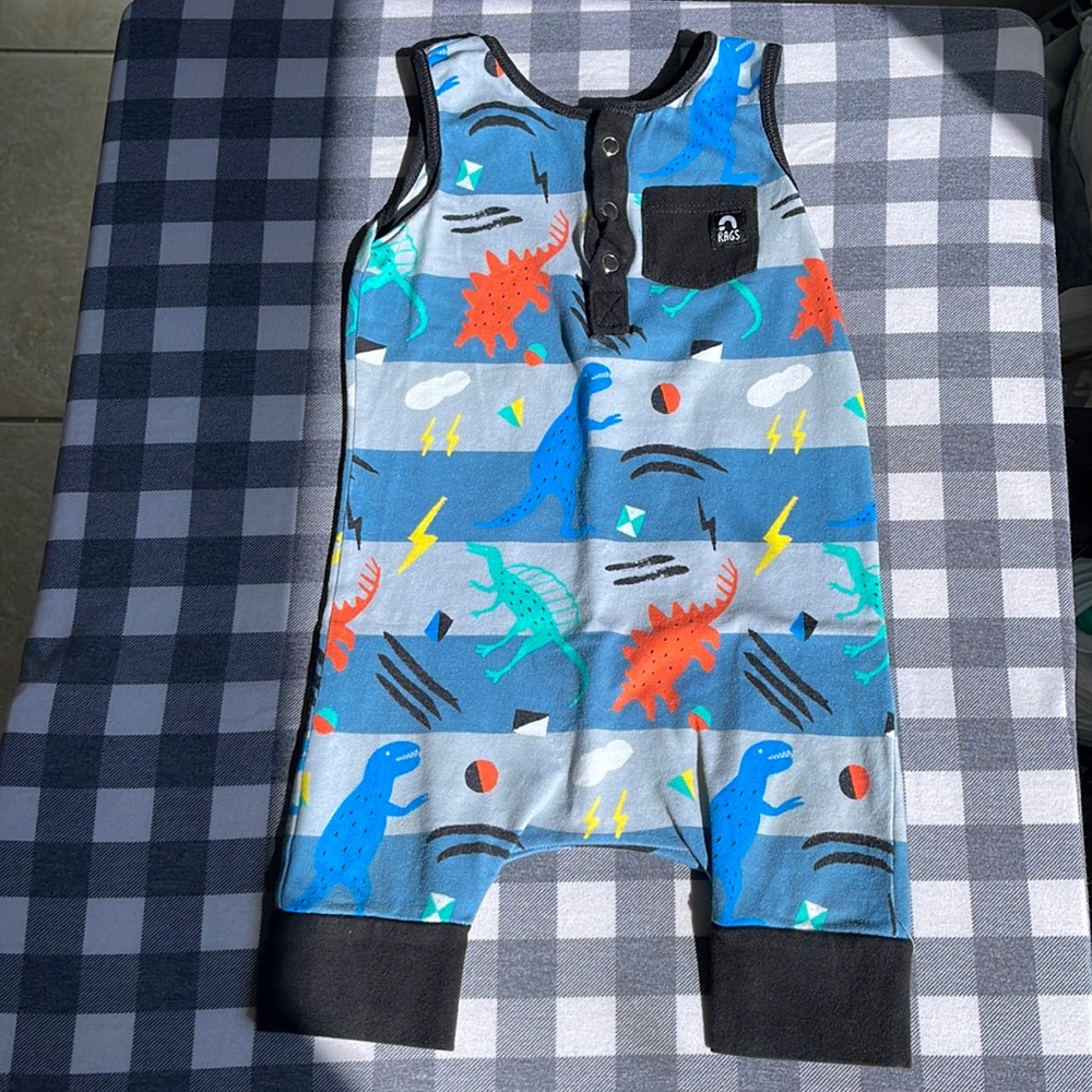 Rags to Raches OG dino romper
